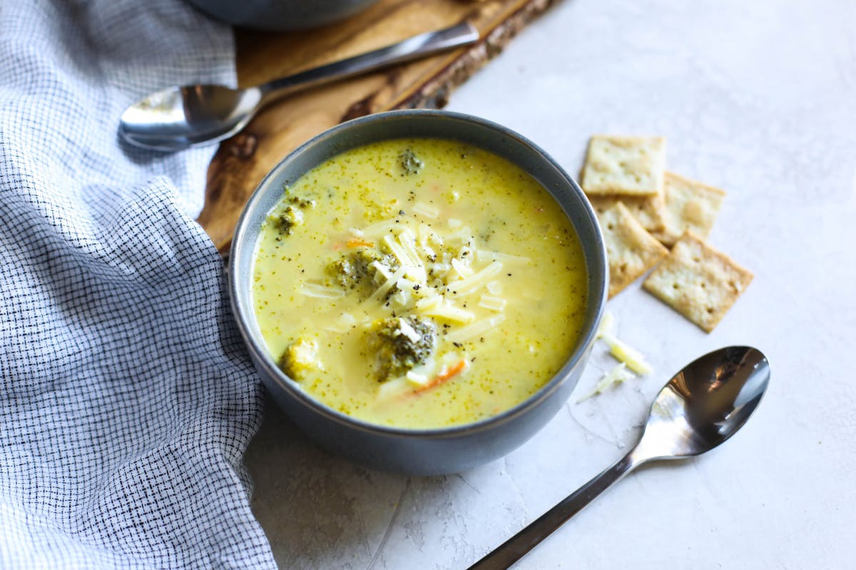 Slow Cooker Broccoli and Cheese Soup with Organic Valley