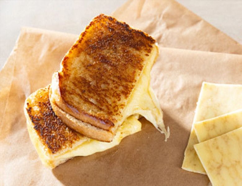 Grilled Cheese with Smoky Cheddar Sliced Cheese from Organic Valley Flavor Favorites product line.