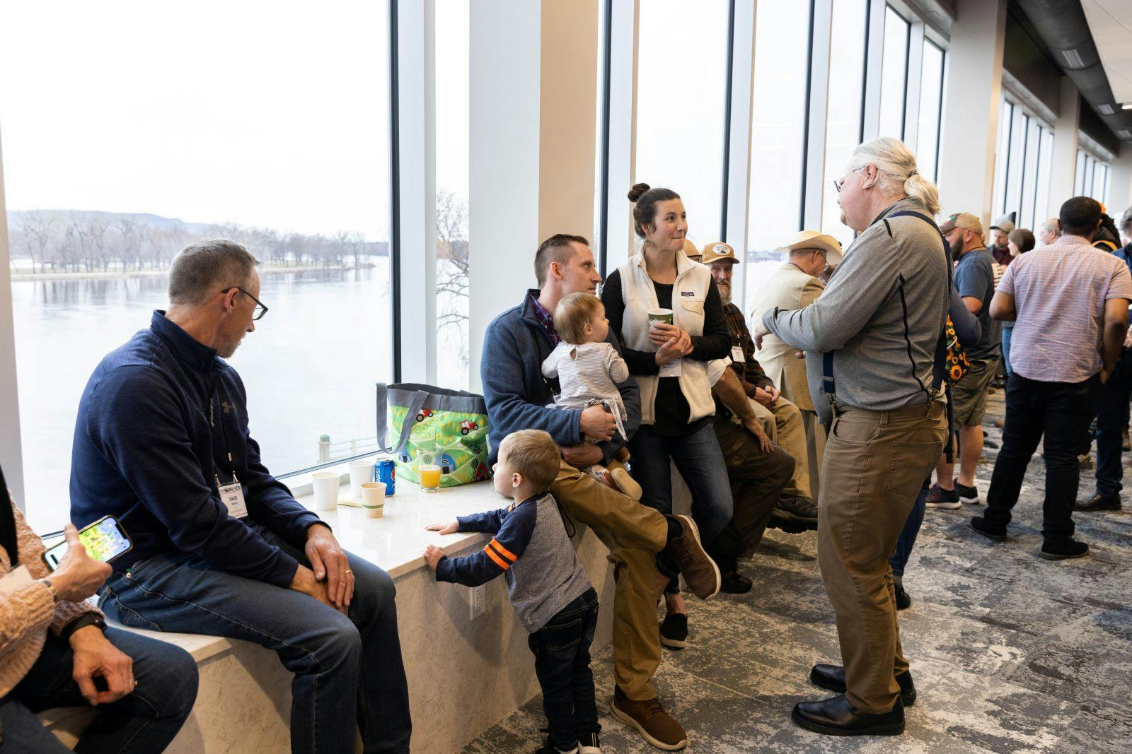 People gather at Organic Valley Annual Meeting.